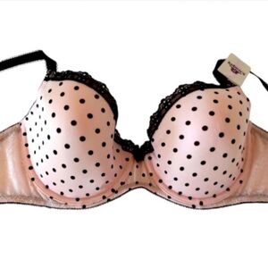 B.Tempt'd Polka Dot Bra, Size 36DD